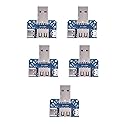 5-Piece Mini USB-C Adapter Kit for Micro USB to USB-C Conversion, Male to Female DIP Socket Adapters with 2.54mm Pitch for Electronics Prototyping