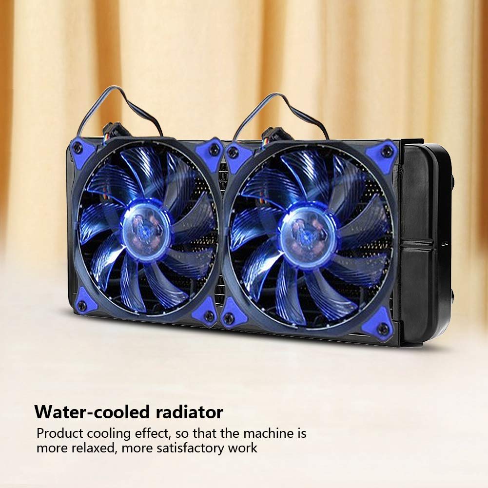 18 Pipe Aluminum PC Water Cooling Radiator 240mm for CPU LED Heatsink (Supports 2 x 120mm Fans)