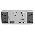 On-Q 6 Outlet Enclosure Surge Protector with One USB-A and One USB-C