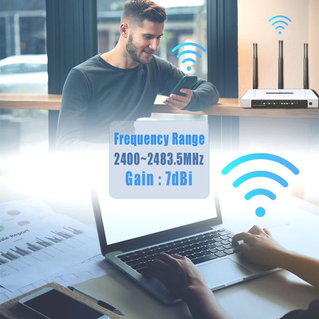 WiFi Antenna WiFi, WiMAX Bluetooth and Zigbee Right Angle high gain RP SMA Plug