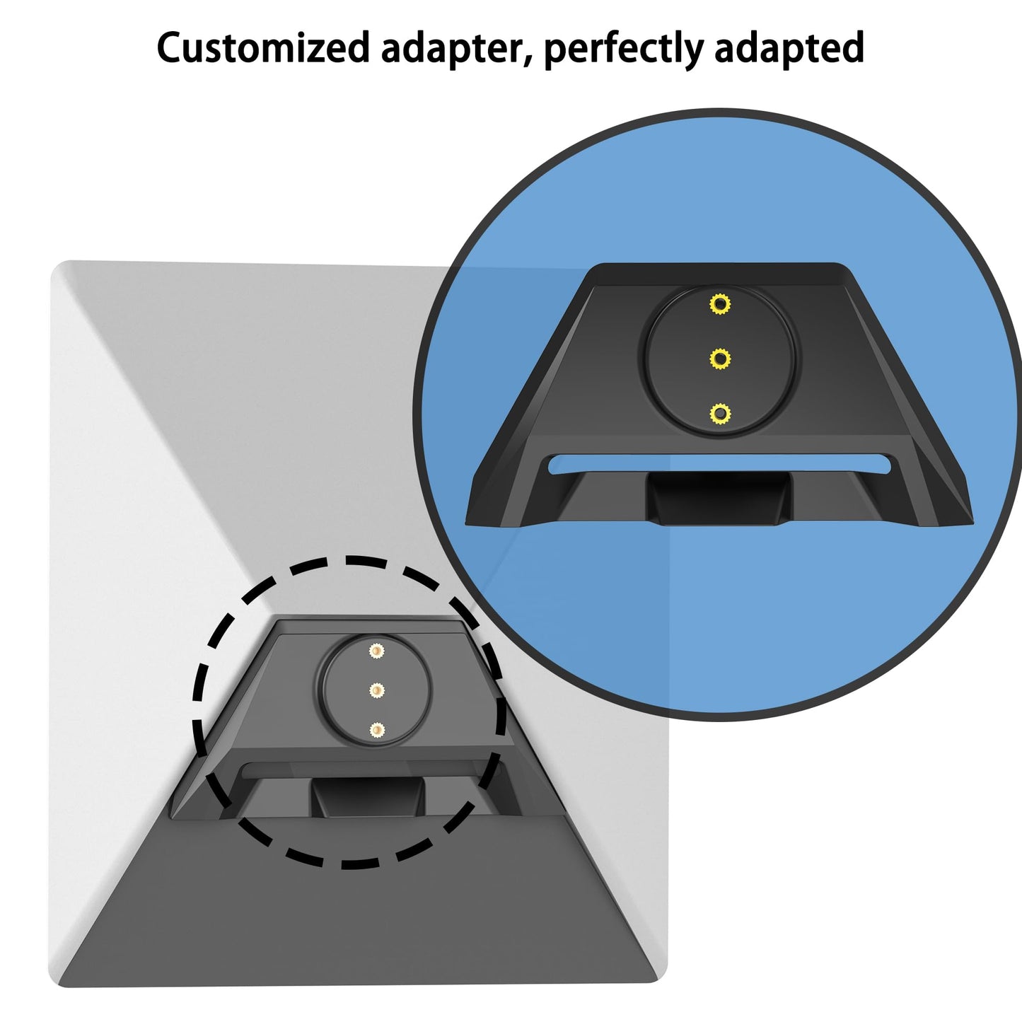 Chatbrid Compatible with Starlink Mini Tripod Mount Adapter - 1/4"~20 Aluminum Alloy Threaded for Portable Use in Vans and RVs (White)