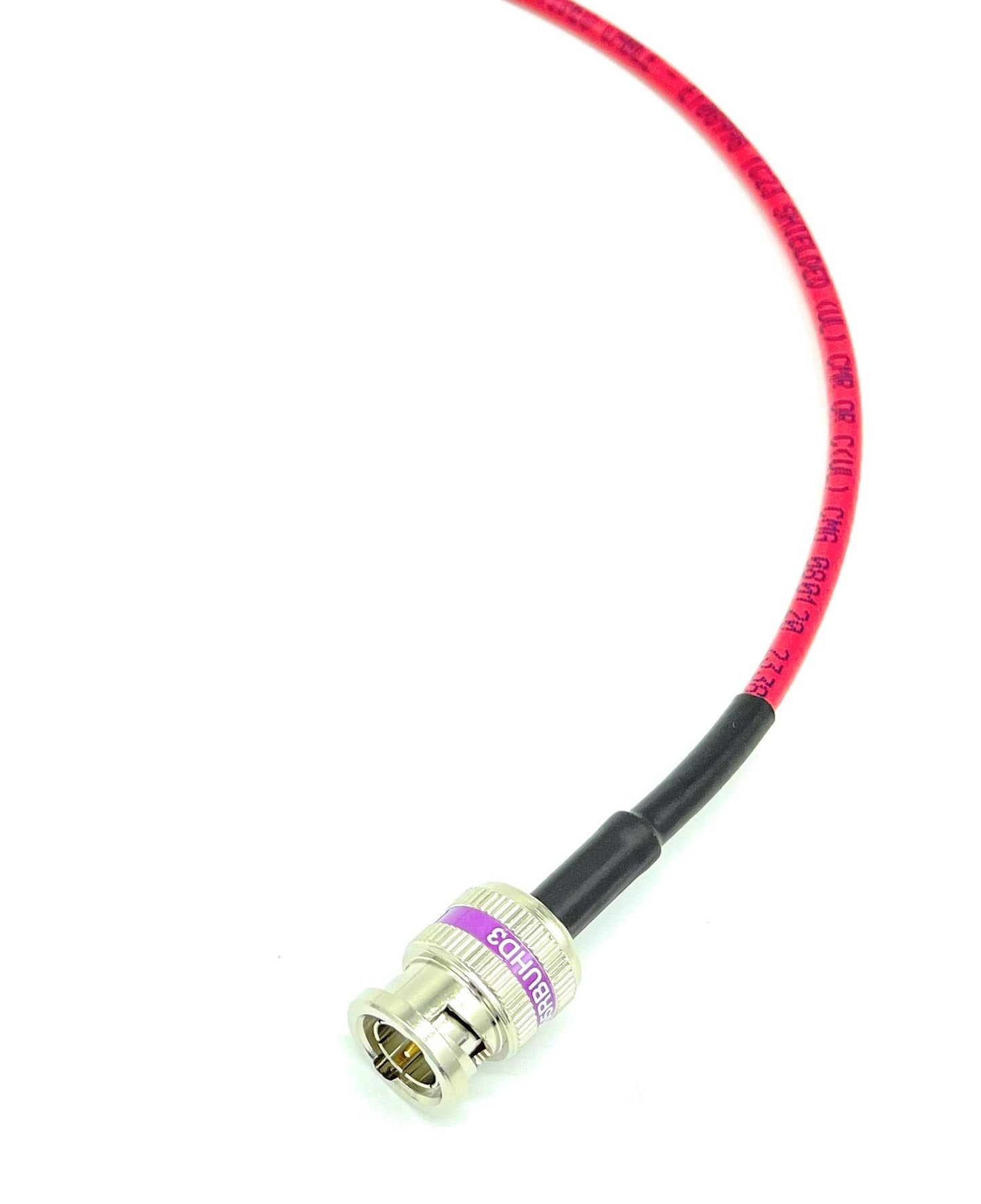 AV-Cables 12G 4K HD SDI BNC - BNC Cable 4855R Mini RG59 (10ft, Red)