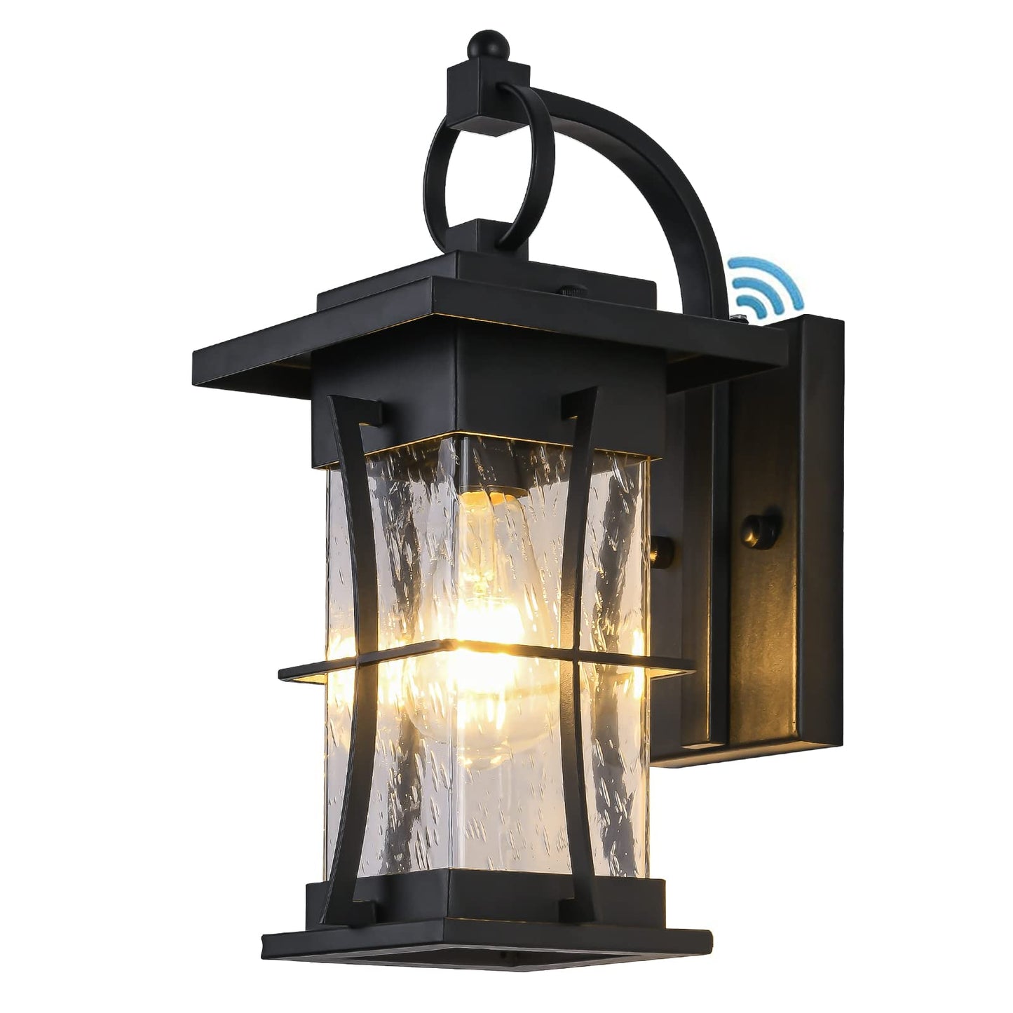 Naurham Outdoor Lighting Fixtures Wall Mount, 1-Light 15''H Dusk to Dawn Exterior Light for House Outdoor Wall Lantern with Clear Glass for Front