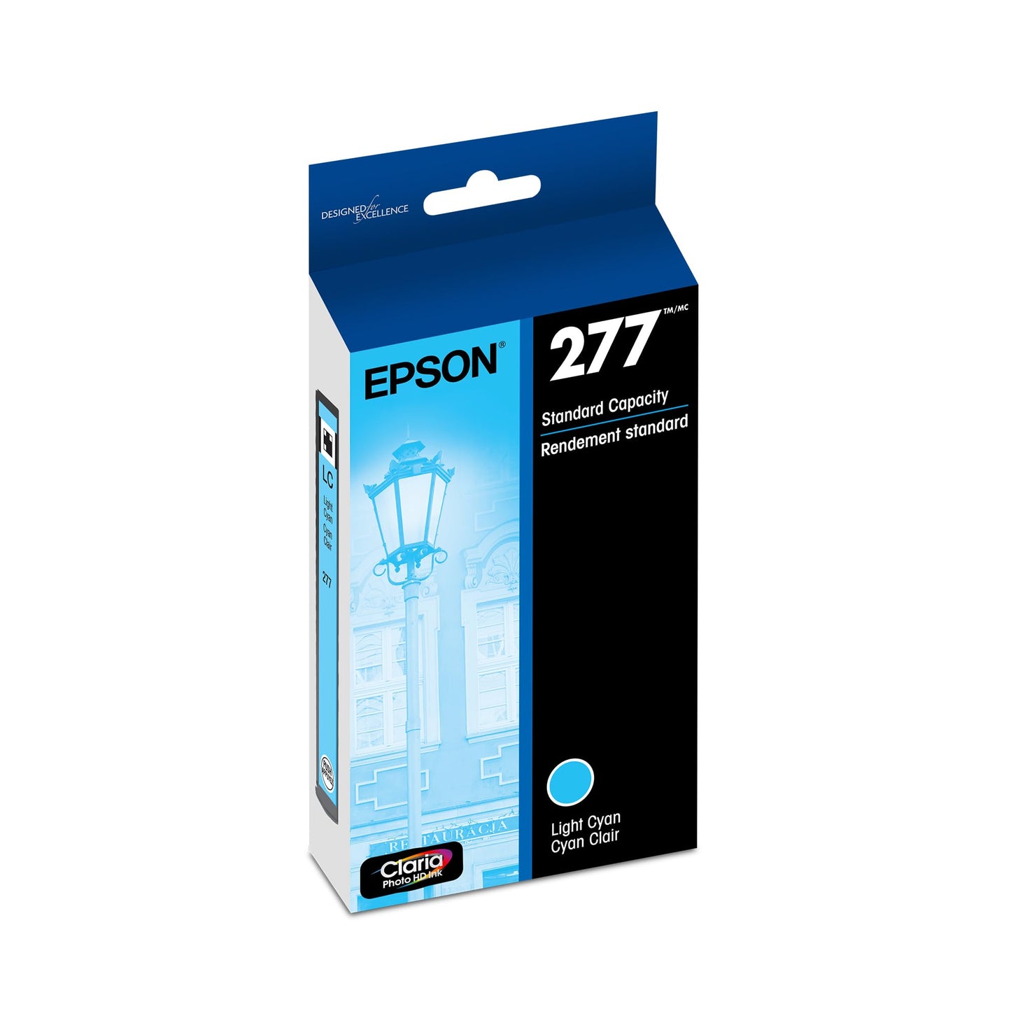 EPSON 277 Claria Photo HD Ink Standard Capacity Light Cyan Cartridge (T277520) Works with Expression XP-850, 860, 950, 960, 970