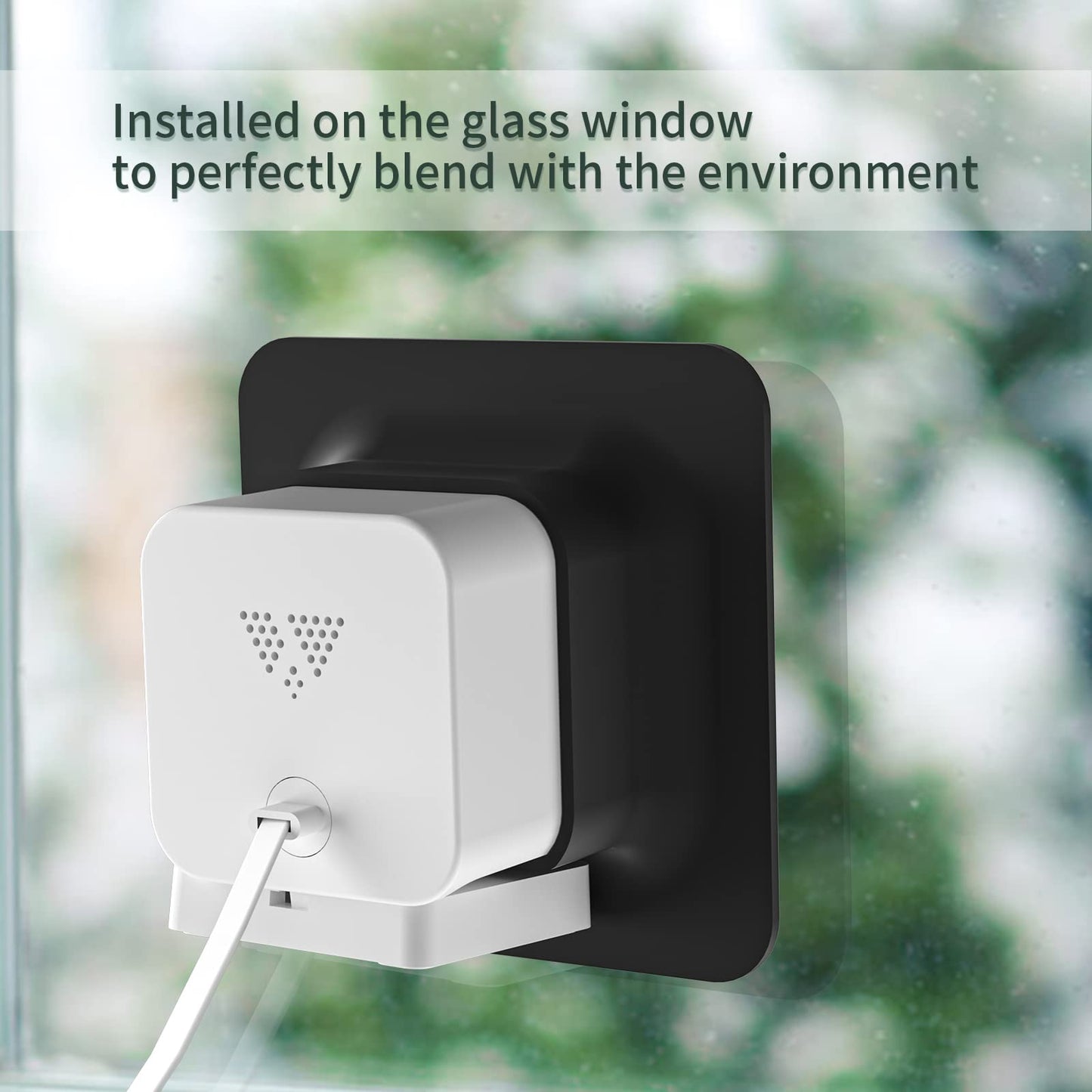 oioaahkeo Window Mount for Wyze Cam V4, Adhesive Mount for Wyze Cam V3/V4/V3 Pro(Black, 2 Pack)