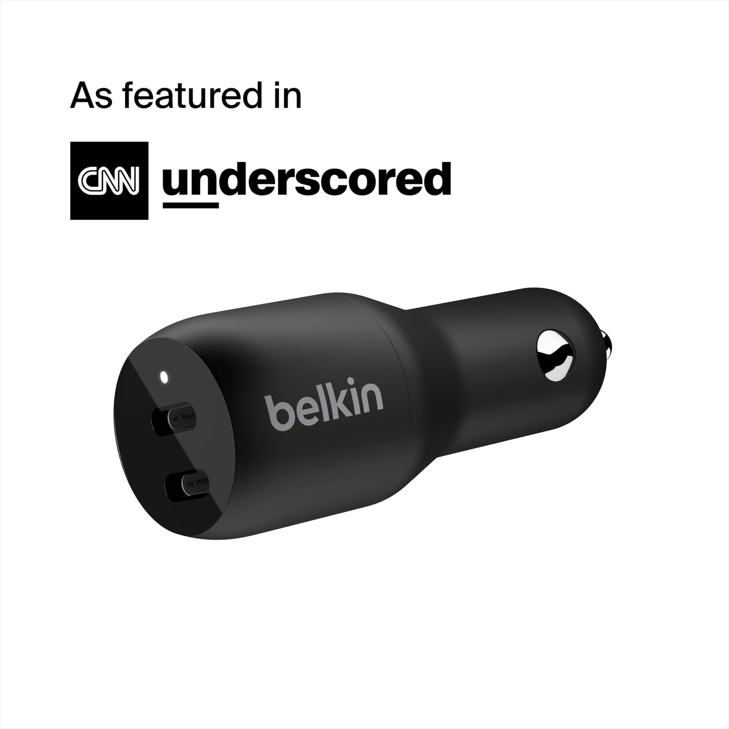 Belkin 36-Watt Dual-USB Car Charger - Power Delivery 2 18W USB-C Ports with PPS Charging Apple iPhone 14, 14 Pro, 14 Pro Max, iPhone 13, 13 Pro, 13