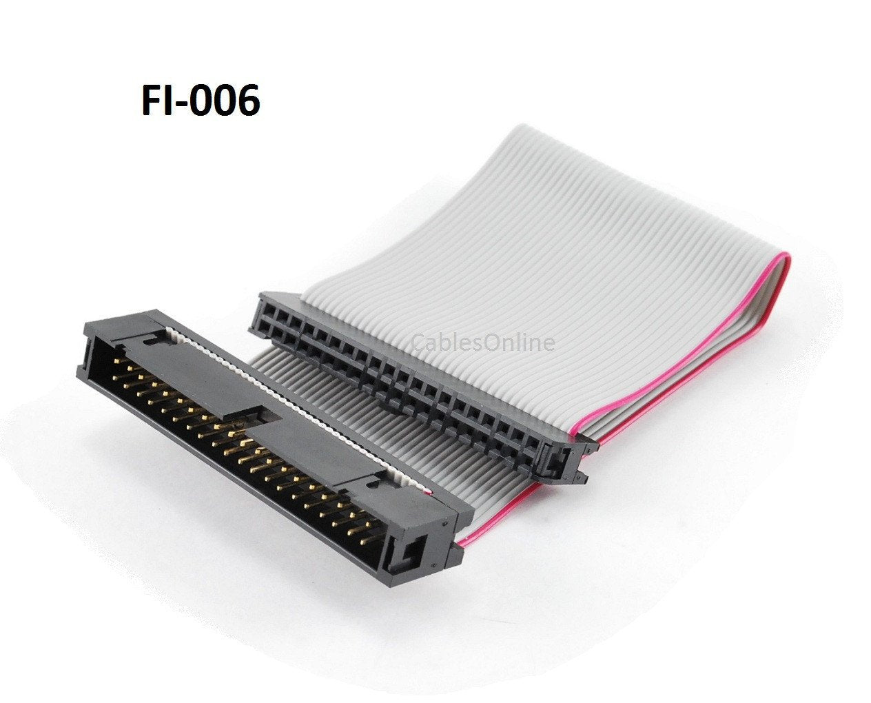 CablesOnline, 6-inches 40-Pin (2x20) 2.54mm-Pitch IDC 40-Wire Flat Ribbon IDE Extension Cable, FI-006