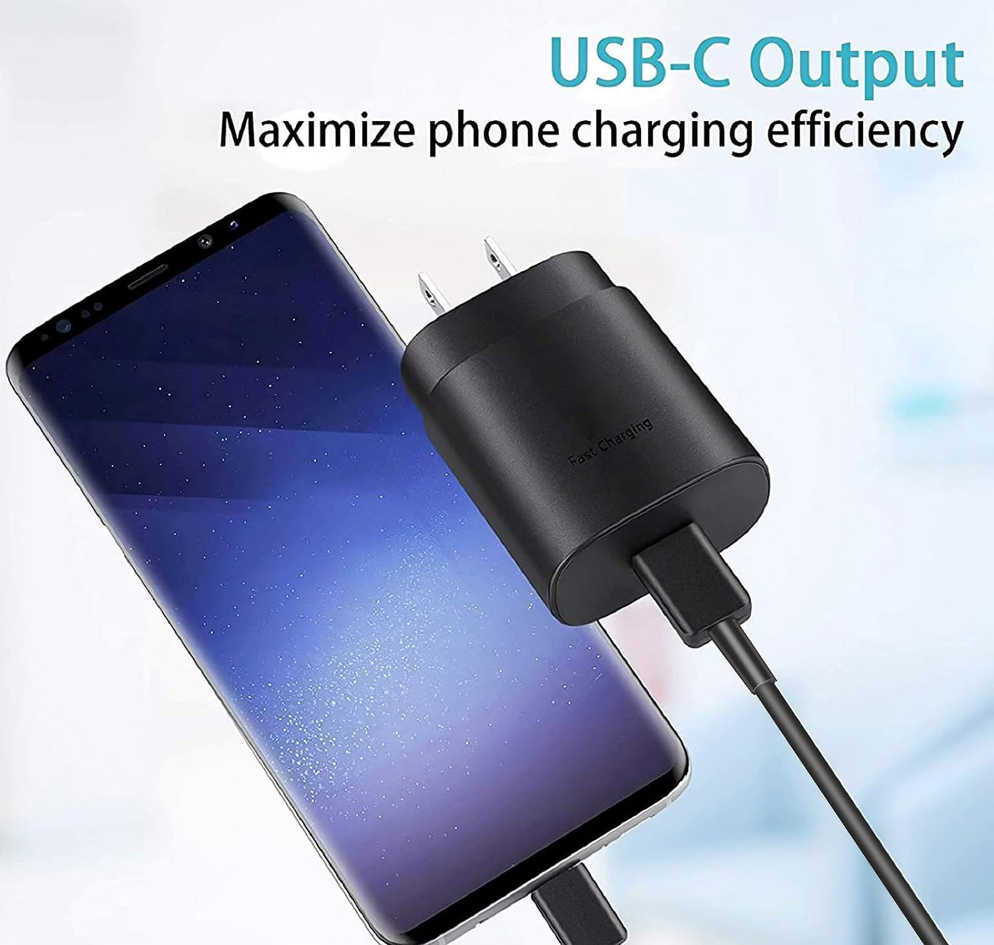 USB C Fast Charger,3 Pack 25W Type C Fast Charger Wall Charger Fast Charging Block with 6ft Cable for Galaxy S24 S23 S22 S21 S20 Ultra S10 S9, Note 20