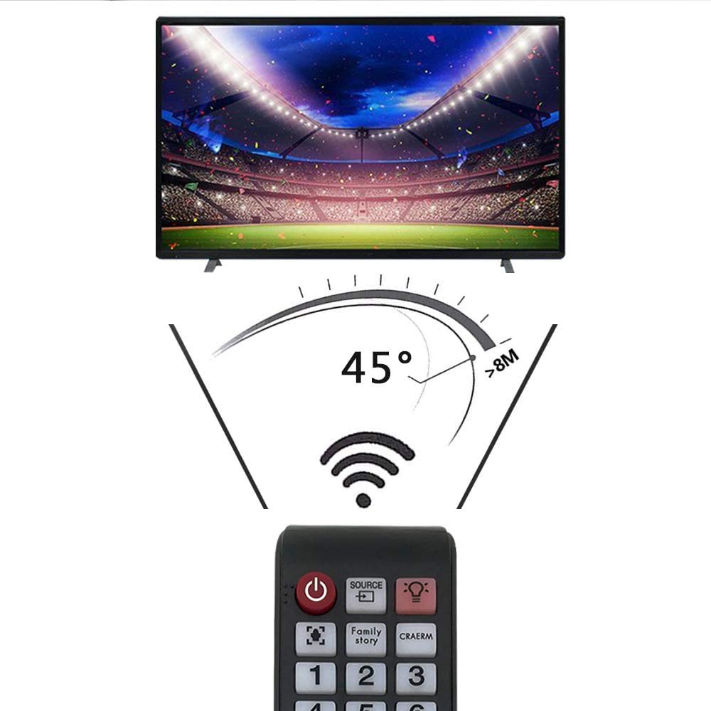 Universal Remote Control fits for All Samsung LED HDTV Smart TV with Netflx Amaz Button and Samsung Backlit Remote - No Setup Needed