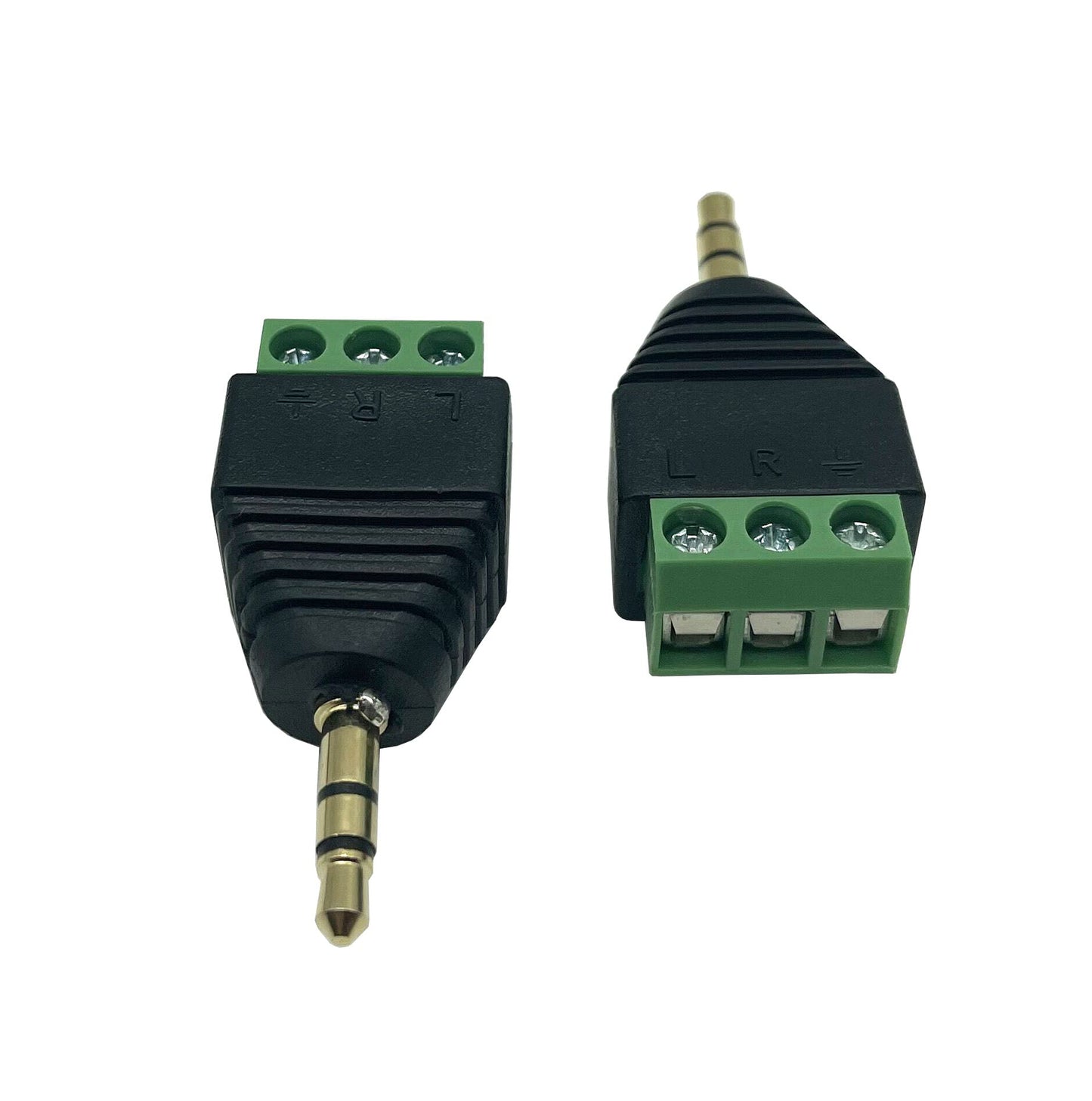 Dafensoy 3.5mm TRRS Stereo Male to AV 3 Pin Female Screw Terminals are Free of Soldering AUX Headphone Audio Converter Adapter 2-Pack