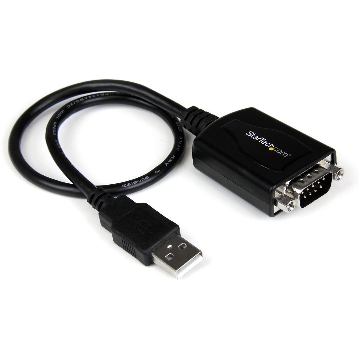 StarTech.com 1 ft. USB to RS232 Serial DB9 Adapter Cable with COM Port Retention - Up to 920 kpbs USB A to DB9 Serial Adapter , TAA (ICUSB232PRO)