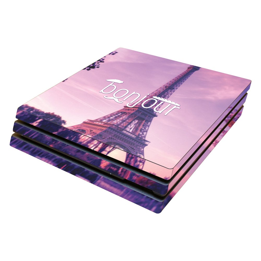 MightySkins Skin Compatible with Sony PS4 Pro Console - Bonjour | Protective, Durable, and Unique Vinyl Decal wrap Cover | Easy to Apply, Remove,