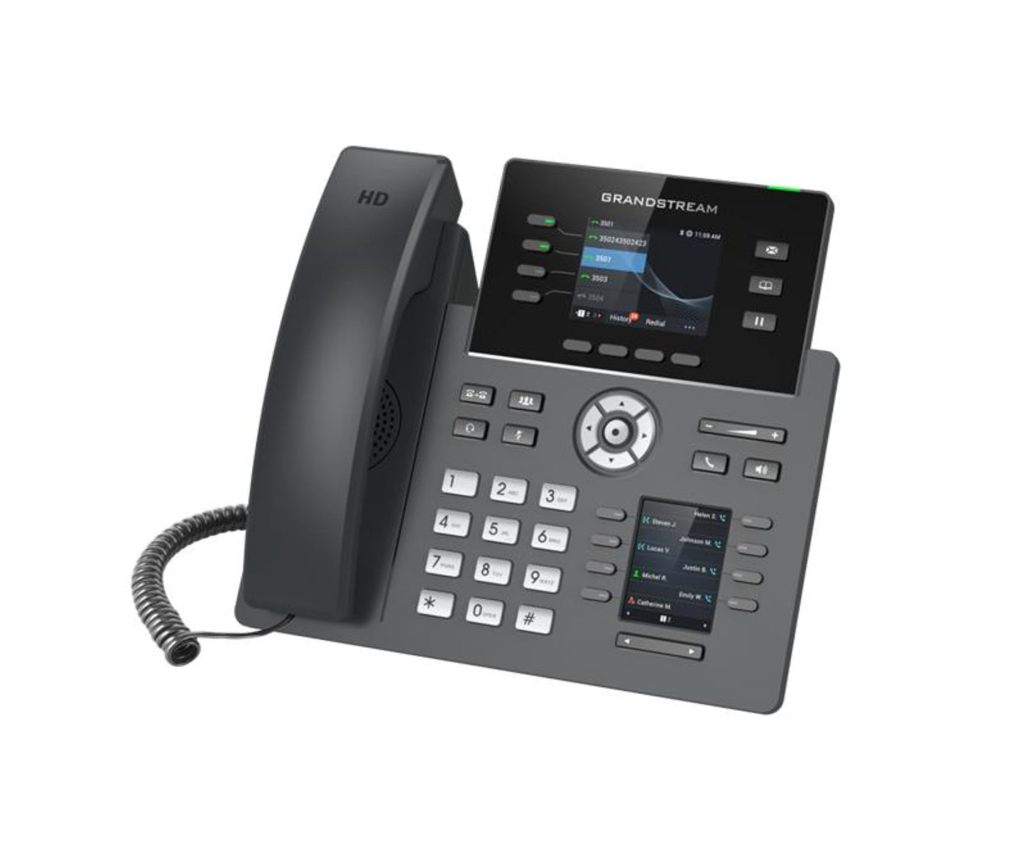 Grandstream GRP2614 IP Phone | 4 Lines, 6 SIP Accounts | 2.8-Inch Color Display | Dual-port Gigabit Ethernet with Integrated PoE