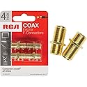 RCA Premium Coax in-Line F-Connectors - 4 Pack (VH664R)