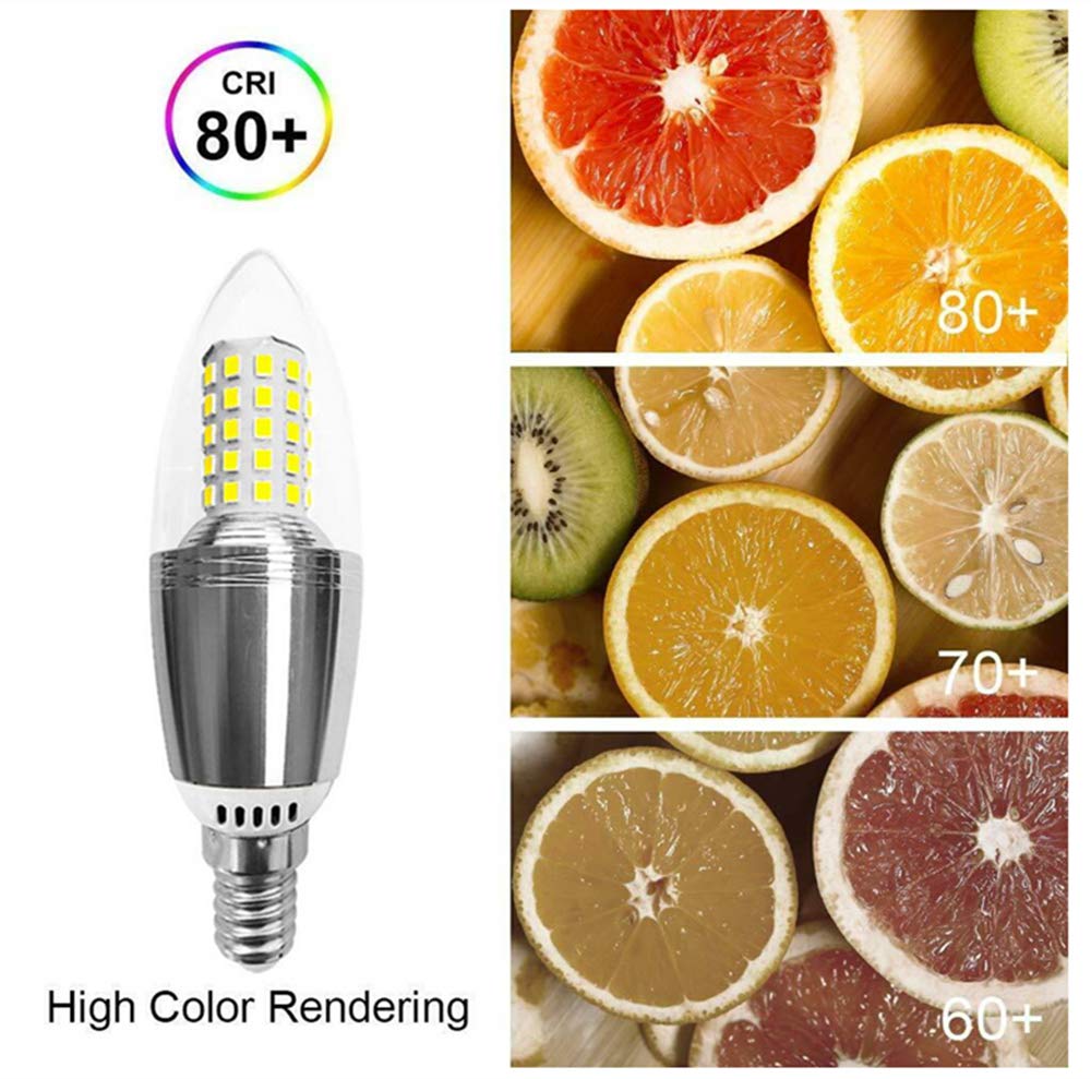 E14 LED Corn Bulbs 12W(100W-120W Incandescent Bulbs Equivalent) E14 Base Candelabra Light Bulbs 12 Watt LED Candle Bulbs,Daylight White 6000K