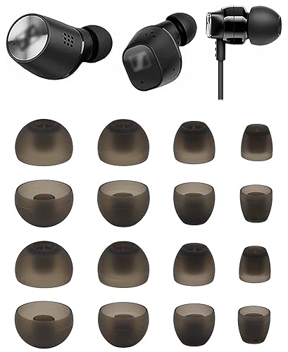 ALXCD Eartips Compatible with Sennheiser Momentum HD1 in-Ear Earbud, XS/S/M/L 4 Sizes 8 Pair Soft Silicone Replacement Ear Tips Adapters, Compatible