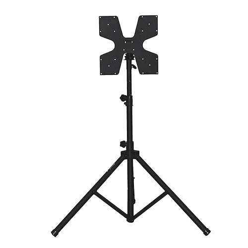 The Audio2000'S AST4214 Patented Heavy-Duty Flat-Panel/TV Monitor Stand with Tripod Legs and Foldable Universal Mount & Hardware Compatible with VESA