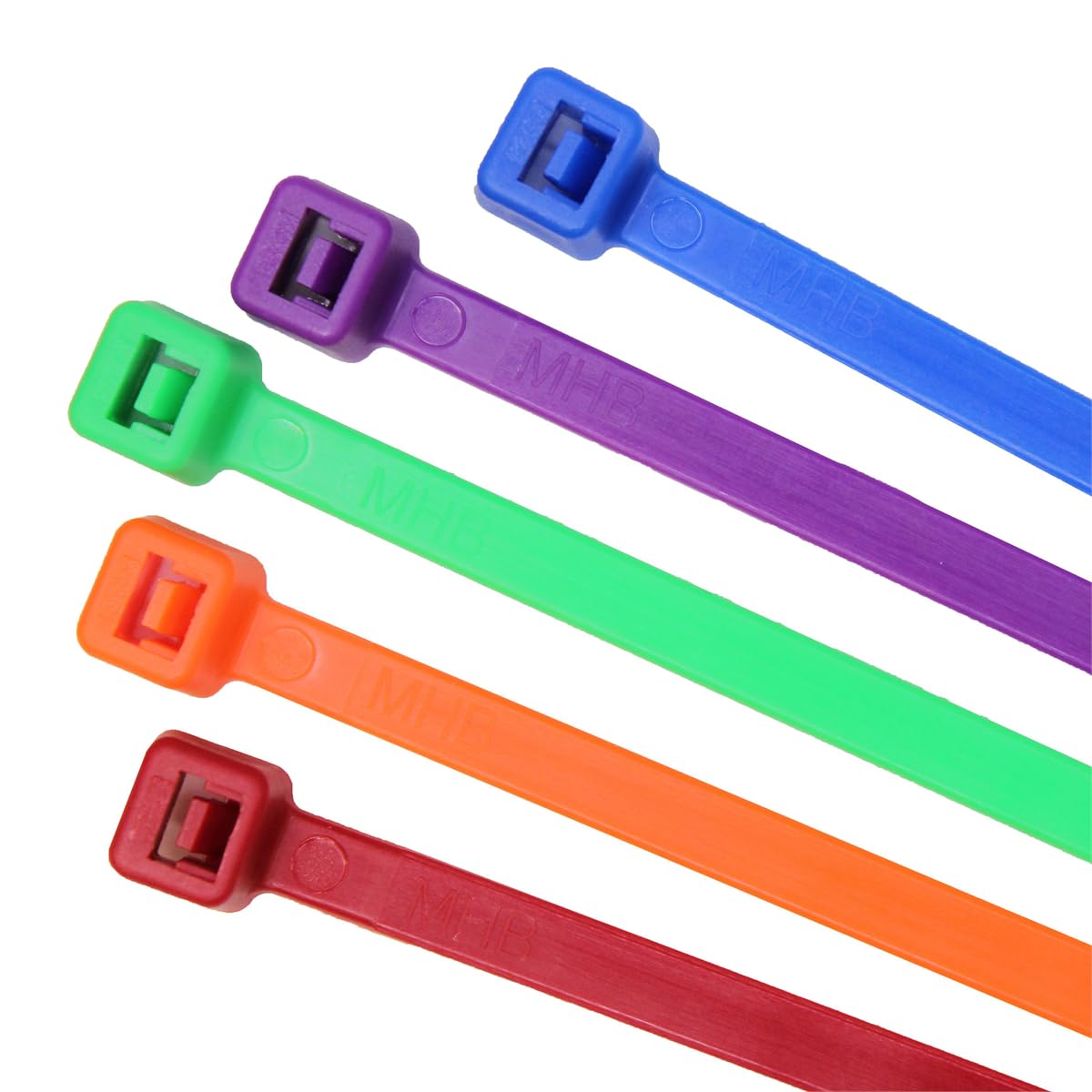 7" 50 lb Cable Ties Color Assortment 100/bag