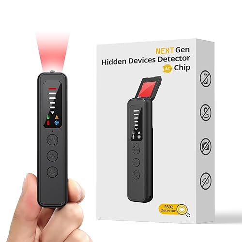 Souhpyh Hidden Camera Detector, Spy Camera Detectors - AI-Powered Anti-Spy Device, GPS Tracker & Bug Detector, Portable RF Signal Scanner for Hotels