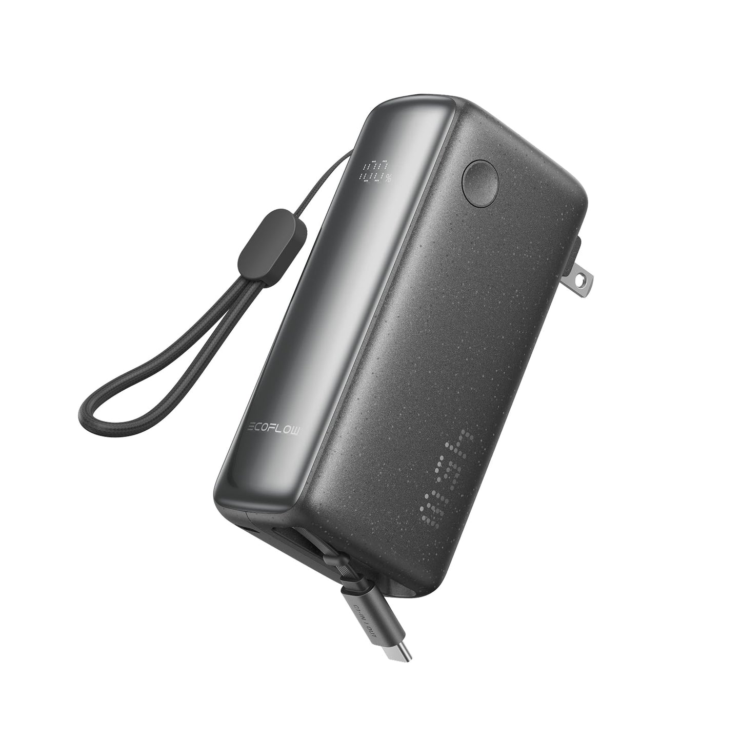EF ECOFLOW Rapid 45W Power Bank 3-in-1 Portable Charger with Foldable Wall Plug, USB C 2.3ft Cable And USB-C Port,10000mAh Battery Bank Fast Charging