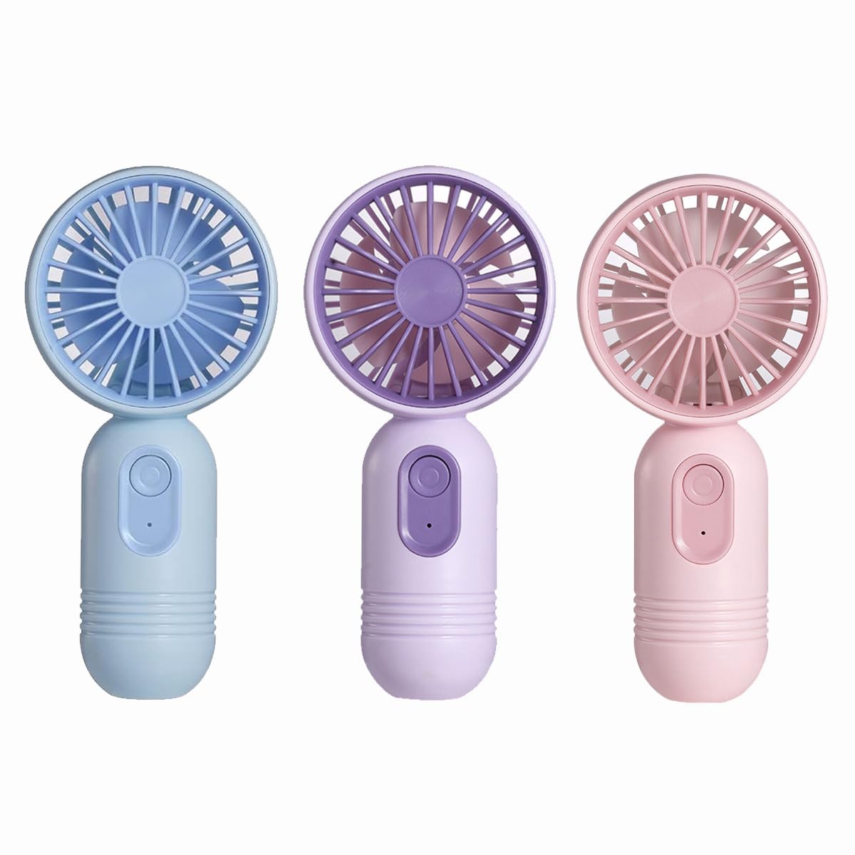 JODNO Mini Portable Fan 3 Pack, Cute Handheld Battery Operated Lightweight Small Personal Fan with 3 Speeds and USB Rechargeable Eyelash Fans