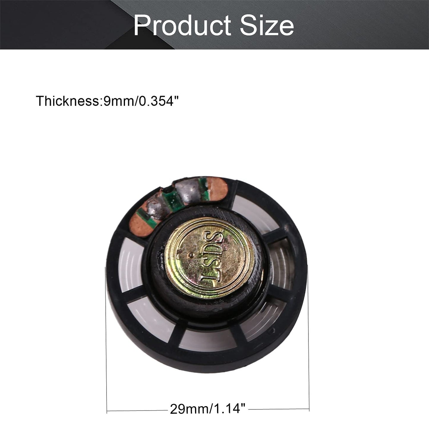 Fielect 5Pcs DIY Magnetic Speaker 0.25W 8 Ohm 29mm Diameter Round Shape Replacement Loudspeaker