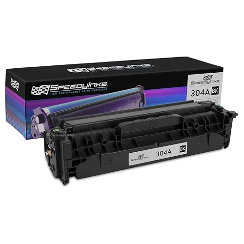 SPEEDYINKS Remanufactured Toner Cartridge Replacement for HP 304A / CC530A (Black Single) Compatible with These HP Printer Models Color LaserJet