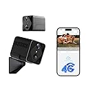 Centvicam 4G LTE Cellular Wireless Security Camera, with SIM Card and Memory Card, 2K HD Mini No WiFi Camera, Auto Night Vision, Real-Time