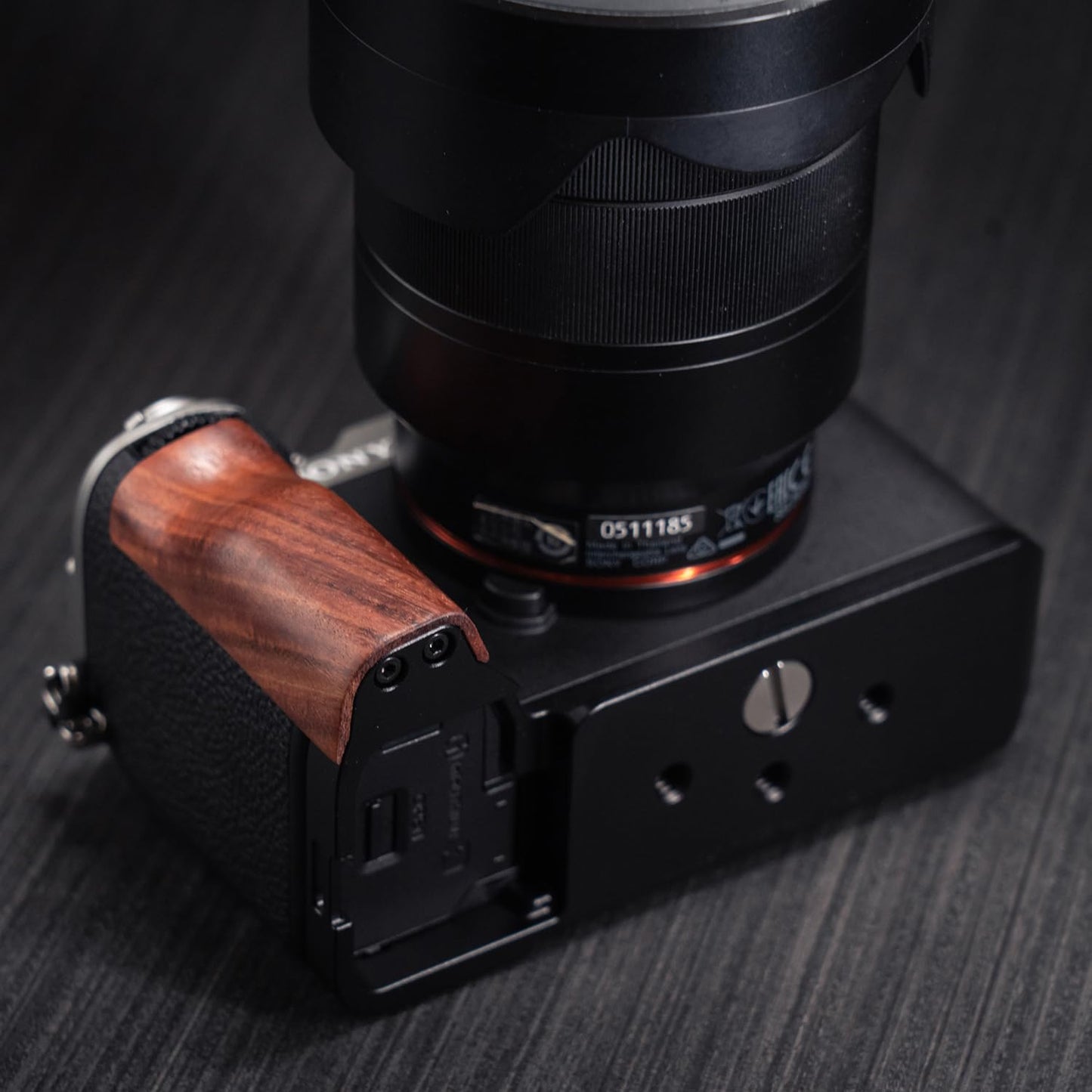 Iborrys L-Shaped Camera Handle ?Compatible with Sony A7C2 A7CR Alpha 7C2R 7C2 Camera ?Precious Vintage Solid Wood | Handcrafted by Experienced