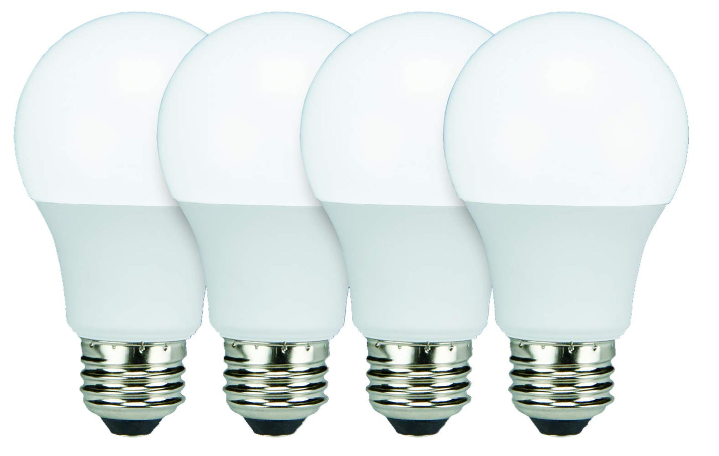 TCP LED 60 Watt Equivalent A19 | 4 Pack | Soft White (2700K) Shatter Resistent | 800 Lumens | 15,000 Hours | Dimmable Light Bulbs