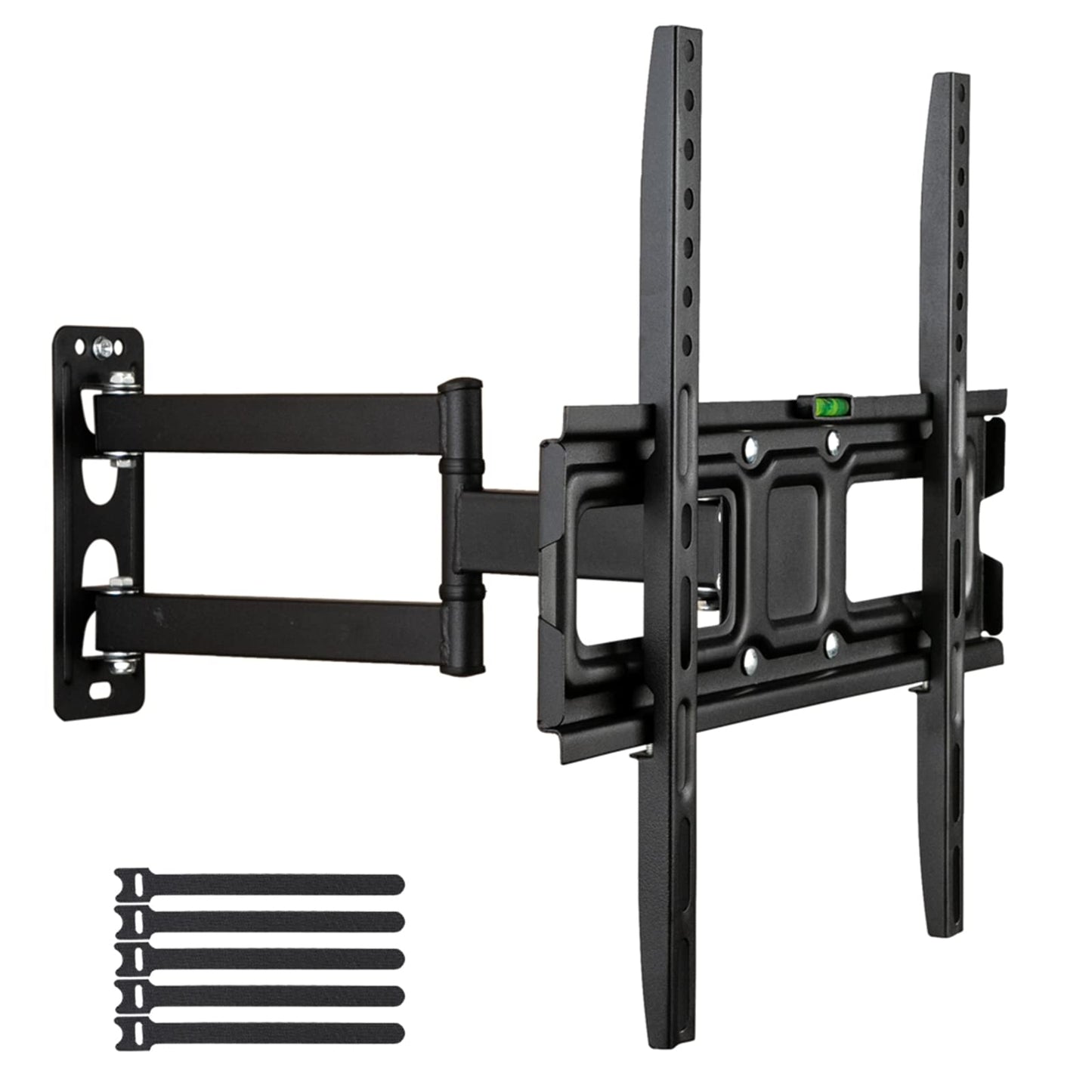 Full Motion TV Wall Mount - Swivel and Tilt 10~10° for Most 32-65 Inch Flat Screen TV - Articulating Tilt 3 Arms - Double Pendulum Large Base TV Stand