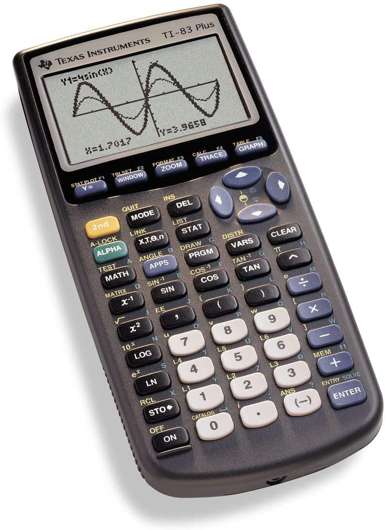 Texas Instruments TI 83 Plus Graphics Calculator, Black