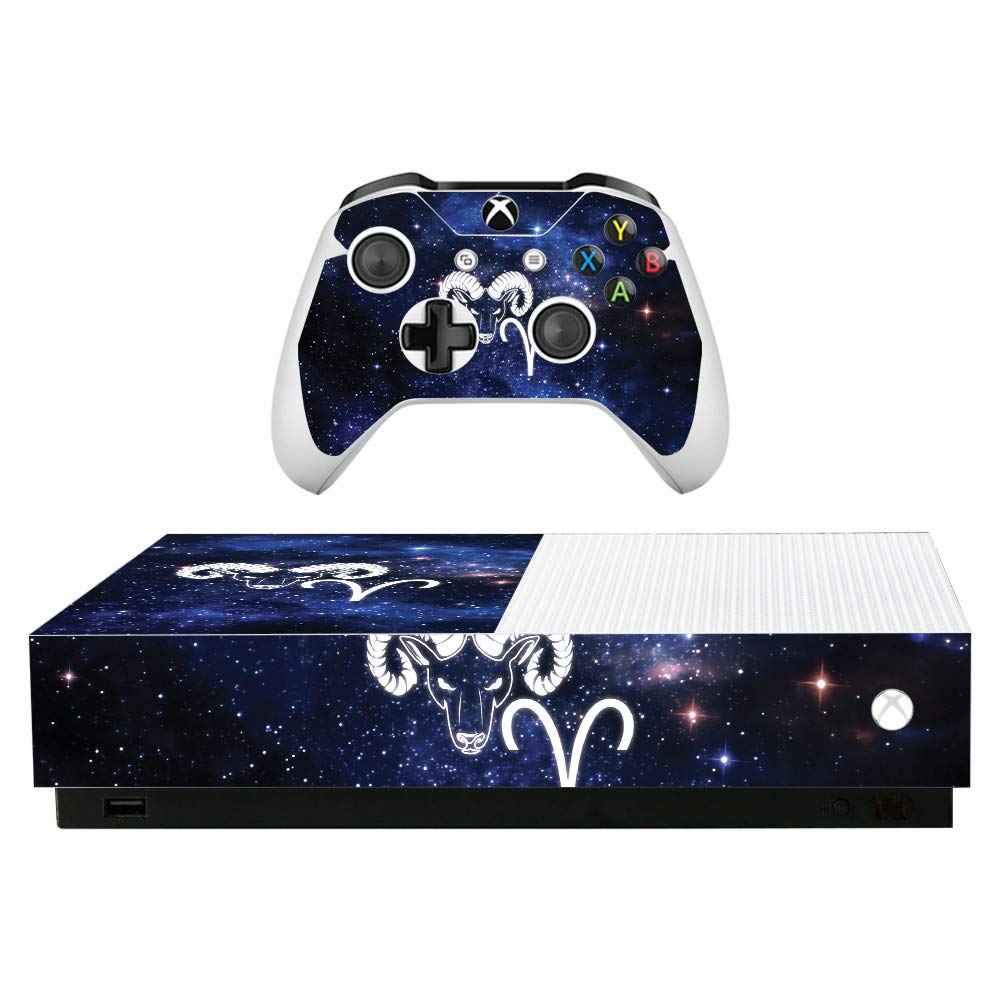 MightySkins Skin for Microsoft Xbox One S All-Digital Edition - Aries | Protective, Durable, and Unique Vinyl Decal wrap Cover | Easy to Apply
