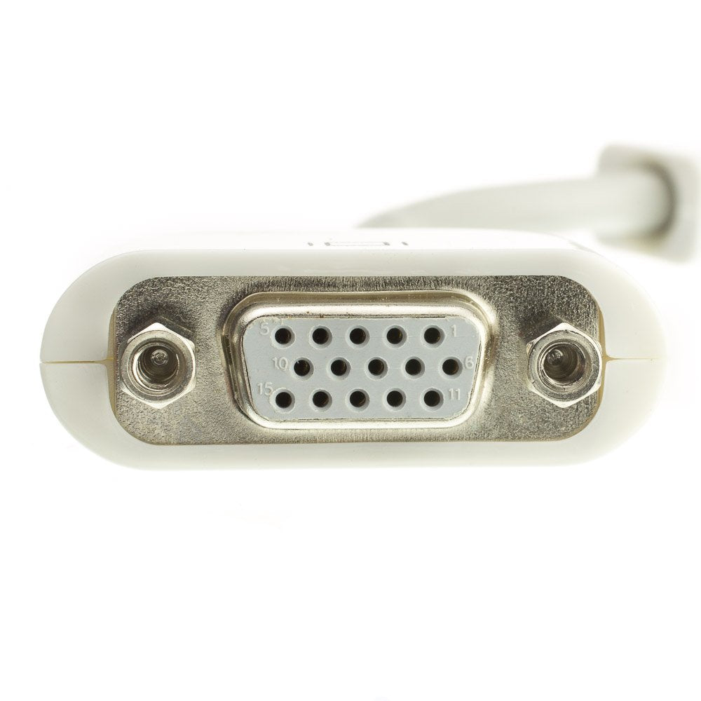 Mini-DVI to VGA Adapter Cable, Mini-DVI Male to HD15 Female, 6 inch