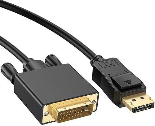 Znoogrn DisplayPort to DVI Display Cable 6FT, DisplayPort to DVI Adapter Male to Male Cord Cable for TV, Dell, HP, Projector, Monitor and Other