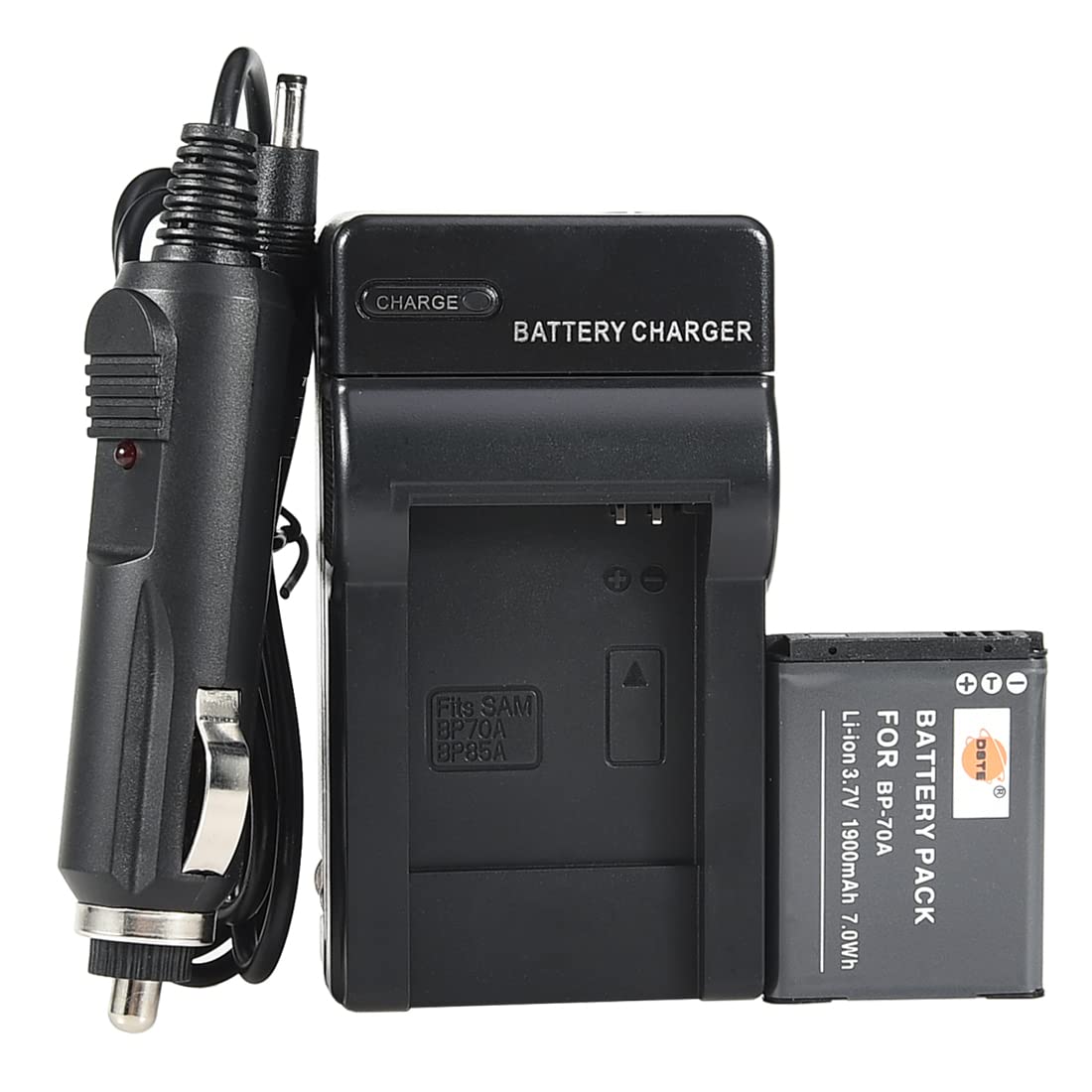 DSTE Replacement for BP-70A Battery + DC97 Travel and Car Charger Adapter Compatible Samsung ST95 ST100 ST6500 SL50 SL600 TL205 WB30F WB35F DV150F