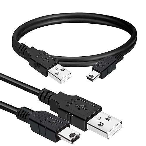 Mini USB A to Mini B Cable - 10ft Fast Charging - Compatible with GoPro, USB Mic, Garmin, PS3, DashCam