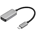Amazon Basics USB-C 3.1 Male to HDMI Female Adapter for Phone and Tablet, 4K@60Hz, Portable, Plug and Play, Gray, 1.69 x 1.45 x 0.43 inches