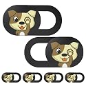 Toojcc Cute Dog Webcam Cover Slide, 6 Pack Laptop Camera Cover, Ultra Thin Privacy Shutter for Computer, Tablet & Phone, Cute Laptop Accessories