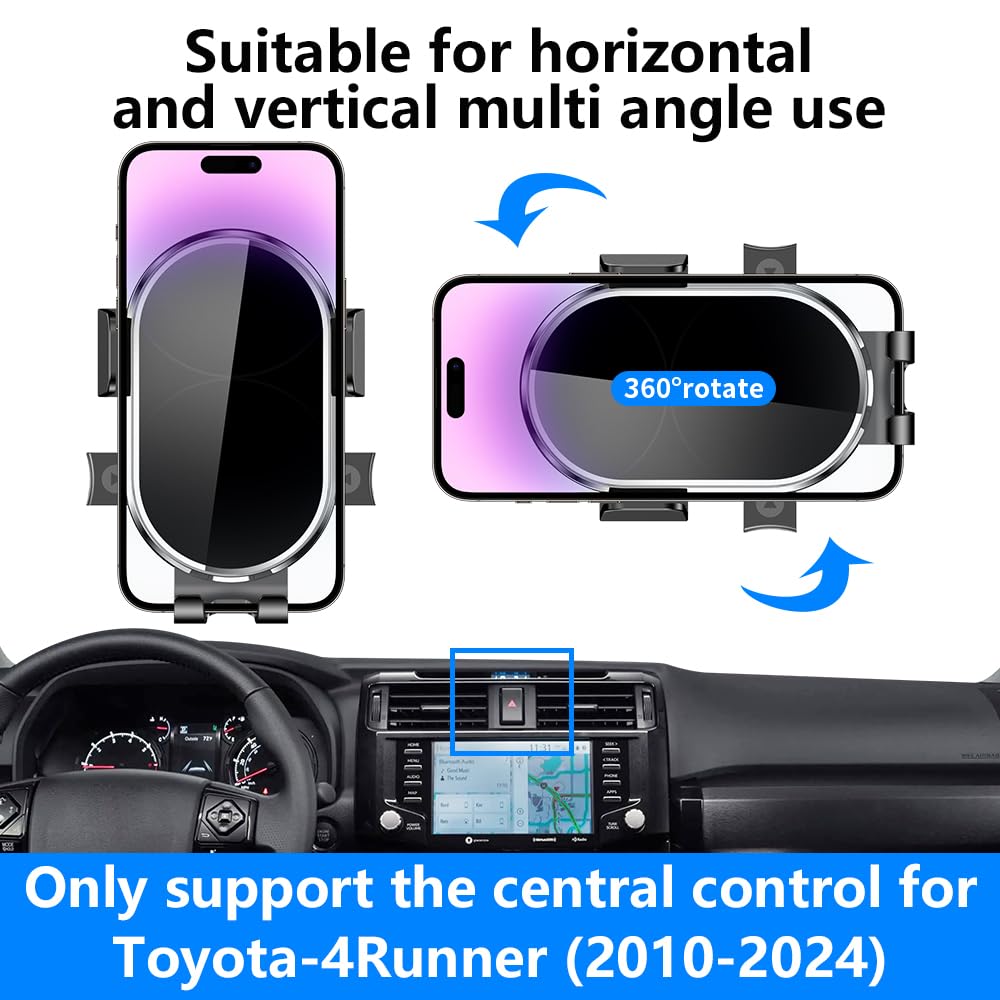 YEGZA Car Phone Holder for Toyota 4Runner 2010-2024 Auto Accessories Navigation Screen Bracket Interior Decoration Dashboard Cell Mobile Phone Mount