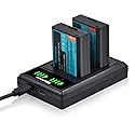 Hisewen LP-E10 Battery 2 Pack 1600 mAh and Dual Charger for Canon EOS Rebel T7 T6 T5 T3 T100 Kiss X90 X80 X70 X50 1100D 1200D 1300D 1500D 2000D 3000D