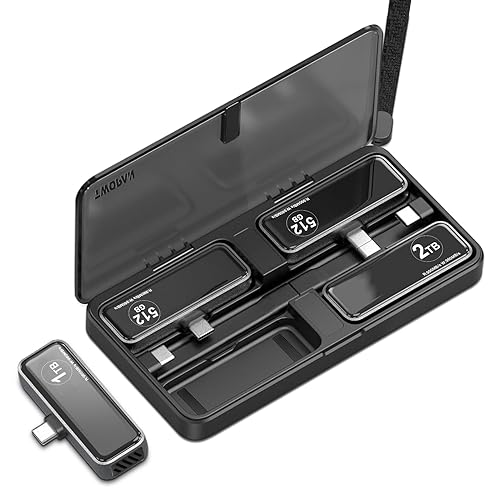 TWOPAN Portable iPhone SSD Travel Case Protective Storage Cover, Designed Mag-Safe iPhone External SSD Hard Drive 1TB 2TB 512GB (Only Case)