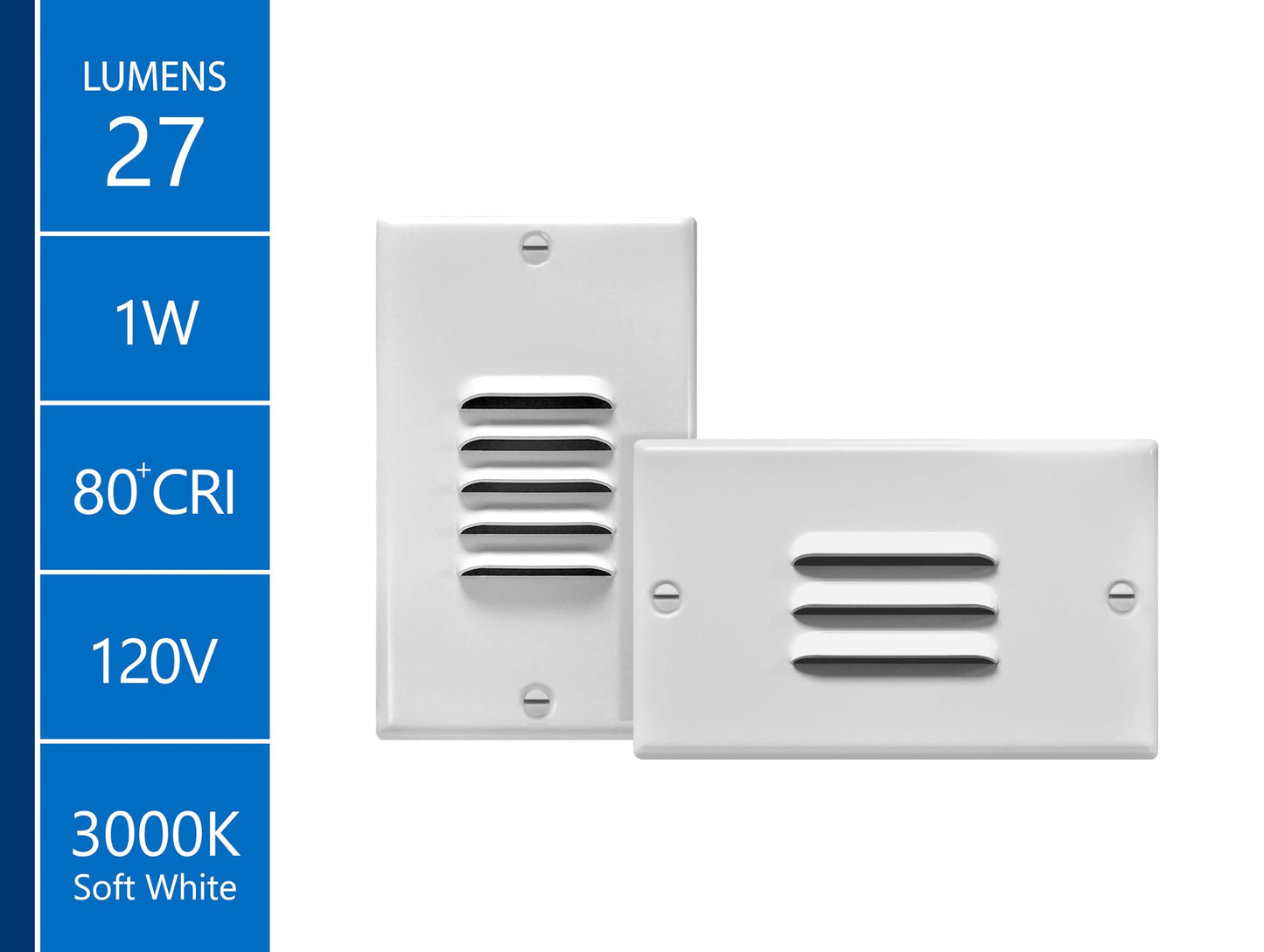 STP2 Louvered White LED Step Light (STP2L120WH)