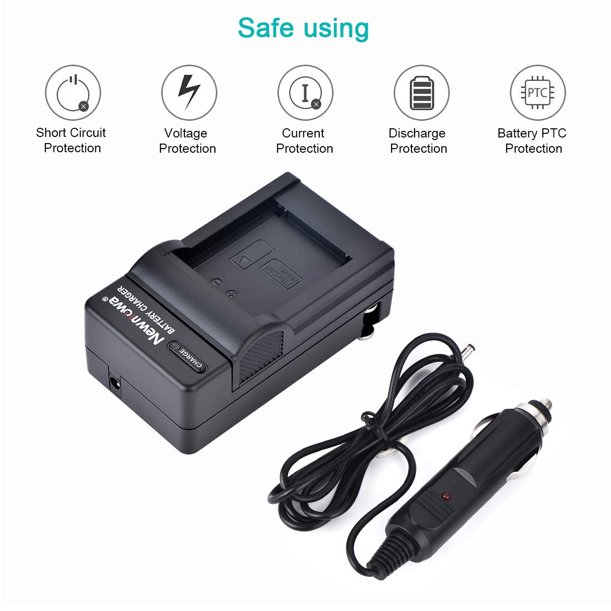 Newmowa NB-11L/NB-11LH Replacement Battery (2-Pack) and Charger Kit for Canon NB-11L/NB-11LH and Canon PowerShot A2300 IS, A2400 IS, A2500, A2600