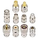 Kaunosta 10-Piece N-Type Adapter Kit,50 Ohm RF Adapter Kit, N-Female to F/BNC/SMA/UHF/N Male & Female Coax Set for Ham Radio, Uniden Scanner, SWR