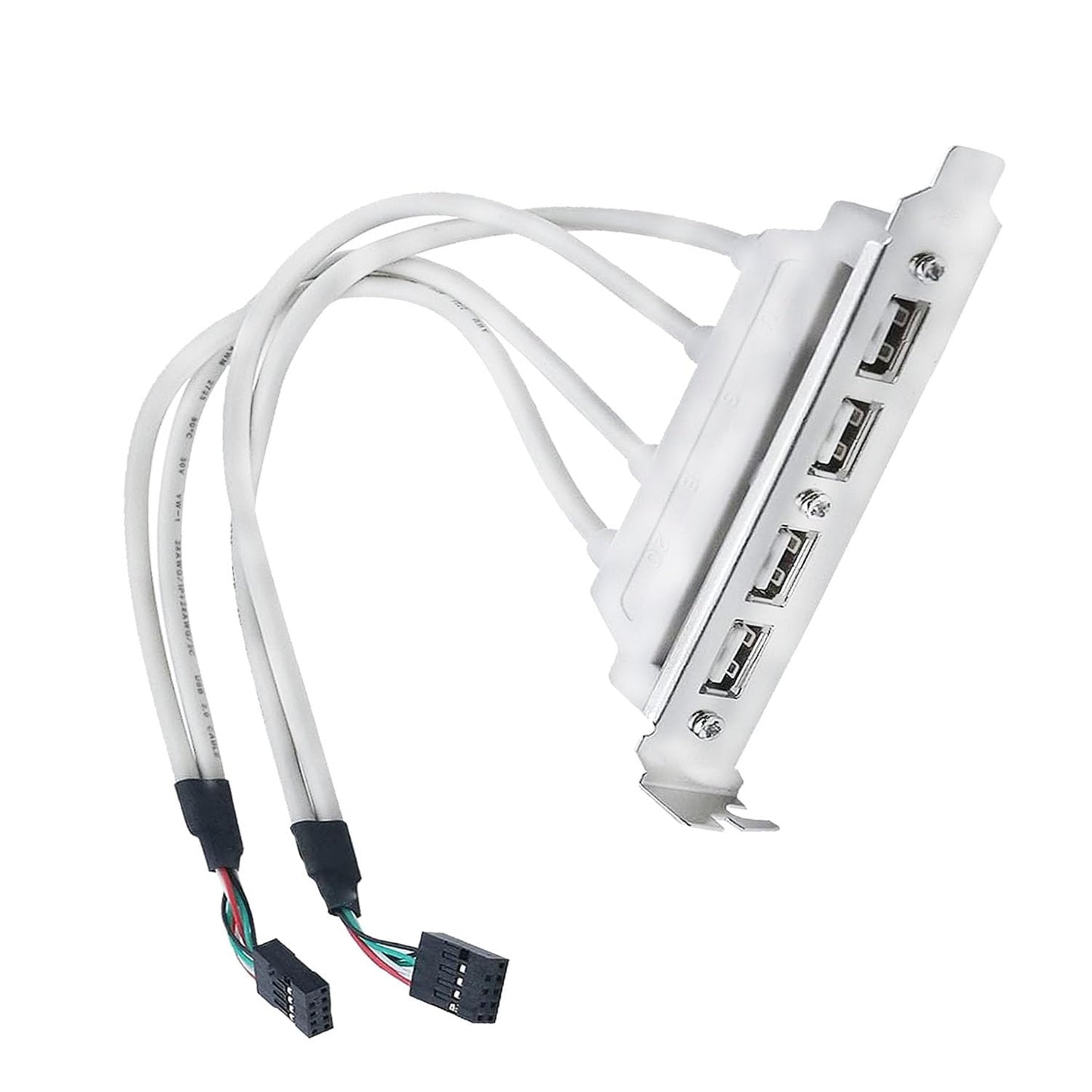 Motherboard 4 Ports USB 2.0 Hubs Expansion Rear Panel Header Bracket USB Hub Connector Cable Adapter