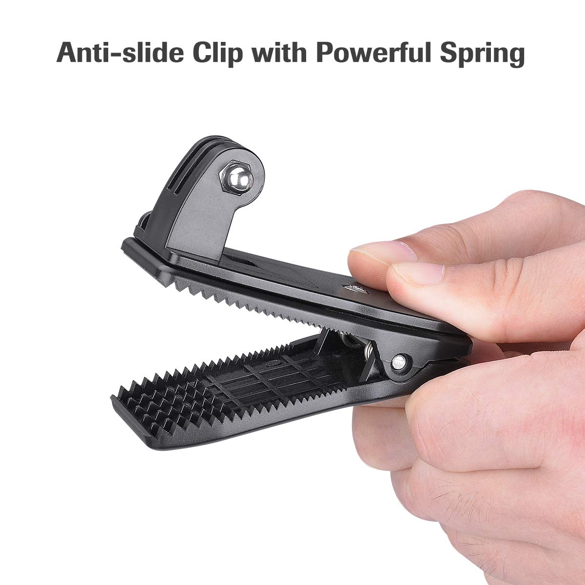 Anti-Slide 360° Rotary Action Cam Sports Camera Quick Clip Backpack Strap Mount Clamp Holder for GoPro DJI OSMO Travel Vlogging