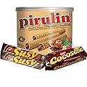 Latinsabor Venezuela Snacks Sweet Pack: COCOSETTE Cookie Wafers 50 gr (4 Pack) + SUSY Cookie Wafers 50 Gr (4 pack) + Pirulin Wafer Filled…