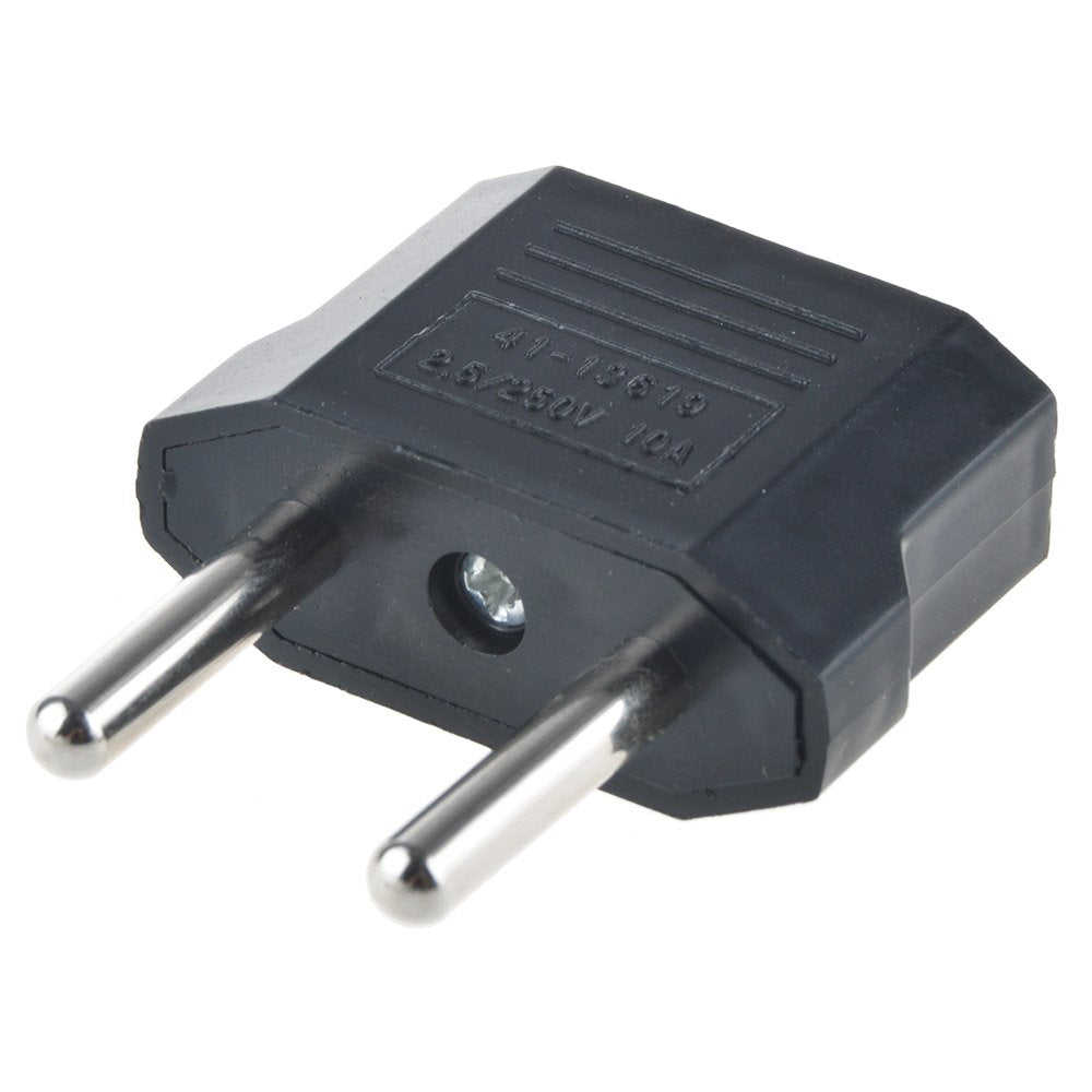 SLLEA US USA to EU Euro Europe Power Jack Wall Plug Converter Travel Adapter Adaptor