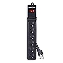 CyberPower CSB604 Essential Surge Protector, 900J/125V, 6 Outlets, 4ft Power Cord, Black